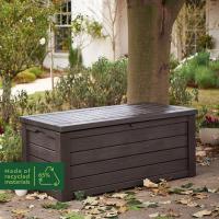Arcón exterior Baúl de almacenamiento Capacidad 570L Resina Color Marrón - details 4