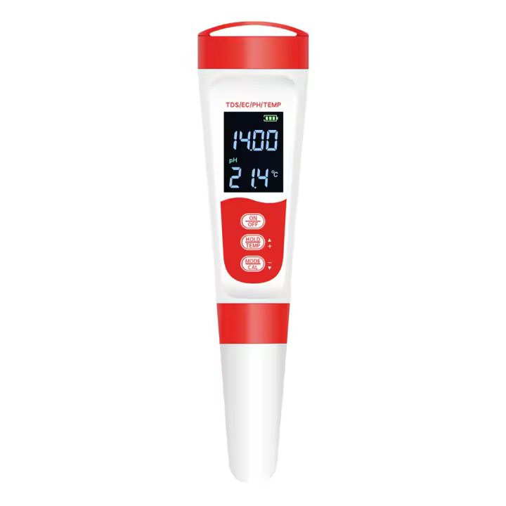 Probador profesional de calidad del agua 4 en 1, medidor Digital de temperatura TDS/EC/PH para piscinas, acuarios, Detector de calidad del agua - 1