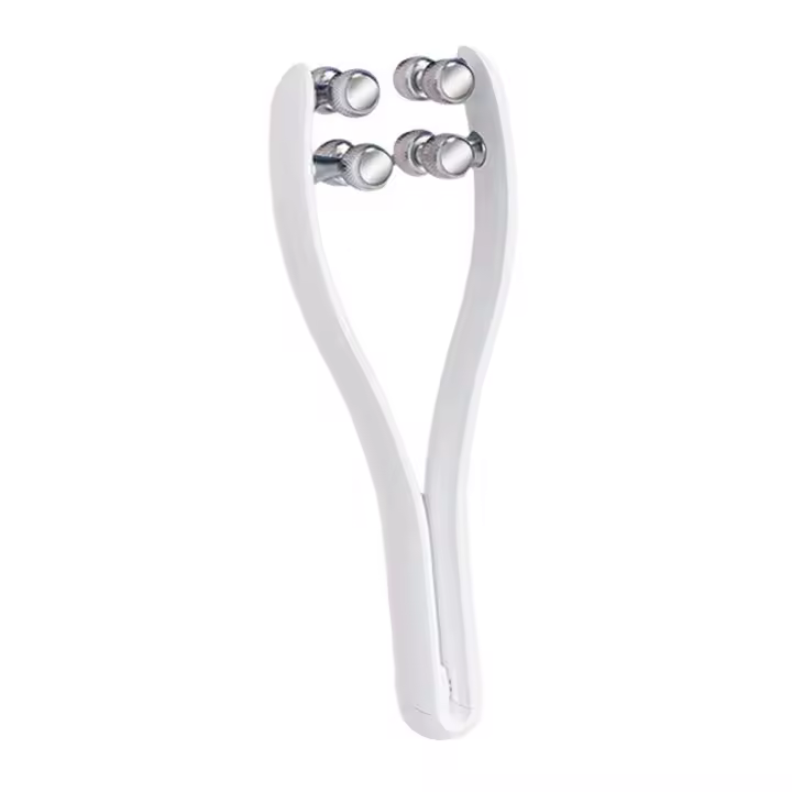 Rodillo masajeador facial EMS, dispositivo de estiramiento facial en forma de Y, removedor de doble mentón, herramientas para el cuidado de la piel, blanco - 1