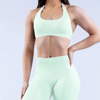 Sujetador deportivo sin costuras para mujer, ropa deportiva de secado rápido con Espalda descubierta, alta elasticidad, a prueba de golpes, para Yoga - details 35