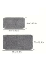 Alfombrilla de baño antideslizante con absorción de agua, alfombra de baño engrosada, alfombra de pelo largo, alfombra de baño duradera lavable a máquina - details 3