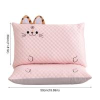 Funda de almohada con diseño de dibujos animados para verano, funda de almohada Rectangular con bordado de animales, funda de almohada refrescante con cremallera, 2 uds. - details 0
