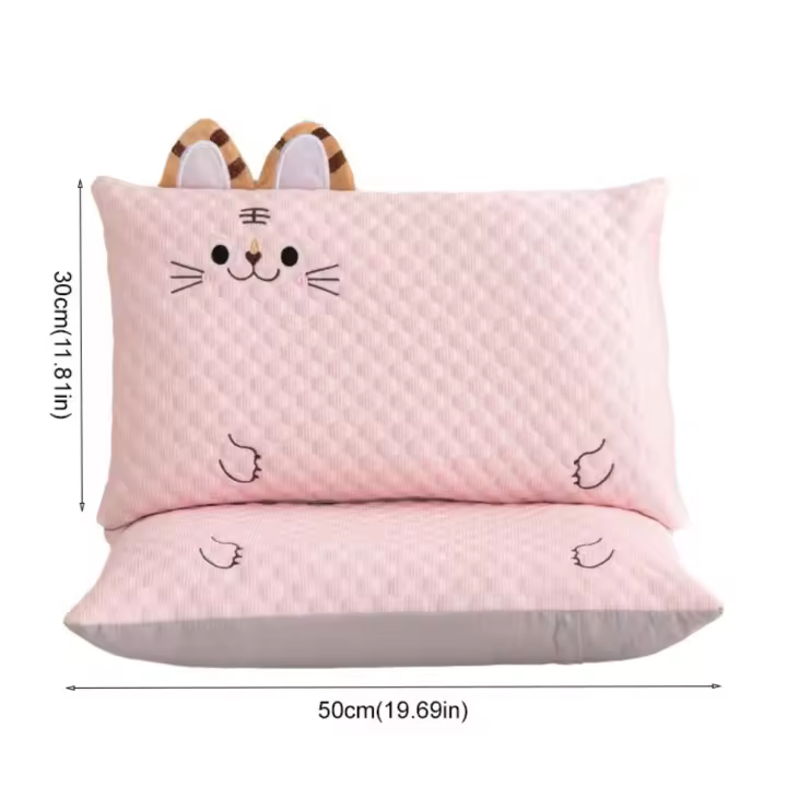 Funda de almohada con diseño de dibujos animados para verano, funda de almohada Rectangular con bordado de animales, funda de almohada refrescante con cremallera, 2 uds. - 1