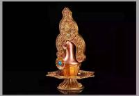 Candelas de Cobre Hechas a Mano Nepalesas Tamaño Grande, Tres Raíces, Colección Mágica de Herramientas de Alimentos - details 6