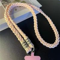 Cordón duradero de tres hebras trenzado para teléfono móvil, correa larga cruzada para el hombro con colgante para coleta para mujer - details 5