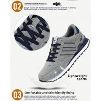 Zapatos Deportivos Versátiles de Doble Estrella Transpirables de Cuero Genuino para Primavera y Otoño Zapatos Planos Cómodos para Correr a la Moda - details 9