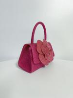 Bolso mujer 2025 nueva celebridad de Internet brillante diamantes de imitación rosa flor cadena pequeña bolsa cuadrada bolsa de mensajero portátil marea - details 15