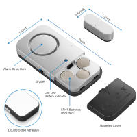 Alarma antirrobo magnética para puerta y ventana, sistema de protección de seguridad para el hogar, Hotel, viaje, 120dB - details 4