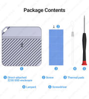 JEYI 2230 M.2 NVMe Direct-attach SSD Enclosure USB 3.2 10Gbps Protección Magnética para Memoria Sólida - details 9