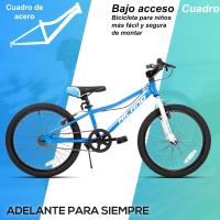 Bicicletas Infantiles para Niños y Niñas 20 Pulgadas 1 Velocidad, Bicicletas con Horquilla de Suspensión y Freno en V, Rosa/Negro/Verde Menta/Azul - details 11