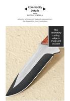 Cuchillo De Sobrevivencia Portátil Para Camping Cuchillo Recto Pequeño Con Borde Afilado Cuchillo De Outdoor Cuchillo De Mano Y Carne (con Funda) - details 4