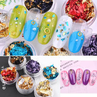 Herramientas de Manicura DIY para Uñas con láminas de Aluminio Glitter Coloridas 3D Pezón Adhesivo Gel UV Pulido Paillette Cubierta Completa Láser - details 1