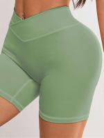 V Cross Cintura Yoga para Mujer Sensación Desnuda Entrenamiento 3.5 Running Fiess Pantalones Cortos Deportivos - details 14