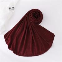 18 colores liso suave fino poliéster Hijabs mujeres largo musulmán chal bufanda turbante envolturas para la cabeza señora islámico 170*70Cm - details 15