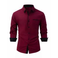 Camisa informal para hombre, camisa con cuello vuelto, a la moda - details 8