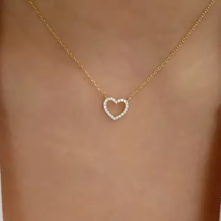 2025 tendencia joyería elegante círculo de cristal colgante collar Color dorado Unquie mujer collar de moda al por mayor - 1