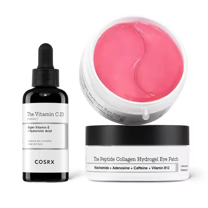 COSRX Pure Vitamin C 23% Serum + Peptide Collagen Hydrogel Eye Patch, cuidado de la piel coreano - 1