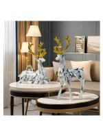 Pareja Creativa Moderna de Ciervos Adorno de Mueble de Sala de Estar Artesanías de Lujo Ligeras - details 29
