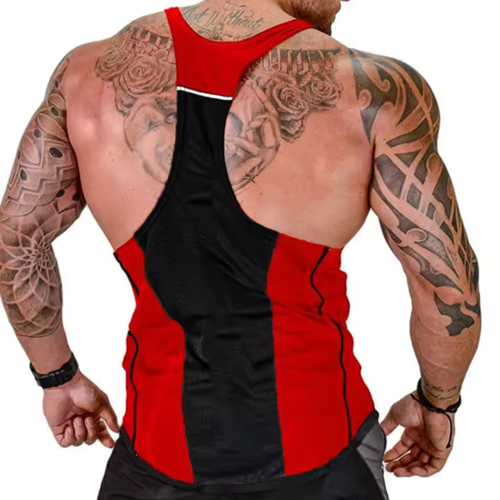 Nuevo chaleco deportivo a la moda para hombre, chaleco sin mangas para Fitness, Top informal de gran tamaño para hombre, chaleco transpirable y refrescante estilo Y2K - 1