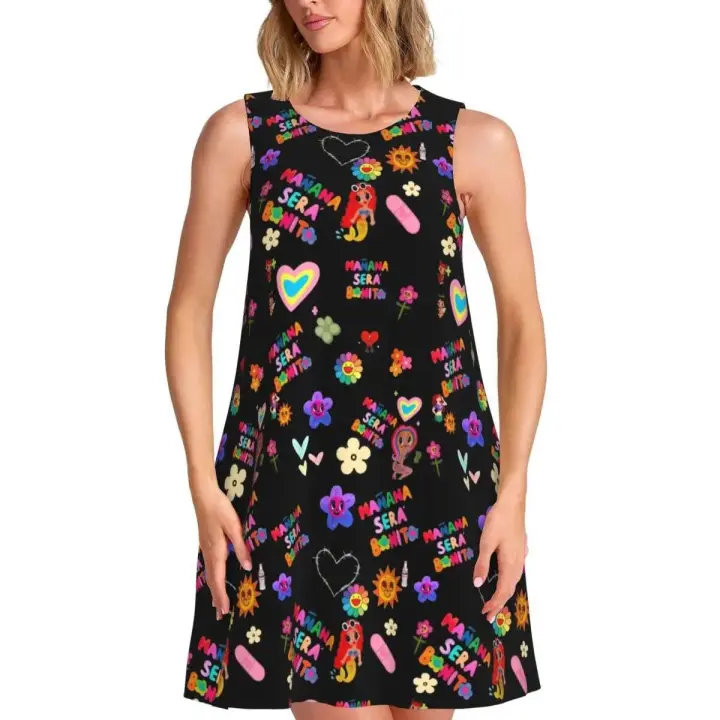Vestido de playa sin mangas para mujer, personalizado, K-Karol Singer G, sol suelto con estampado de bolsillo - 1