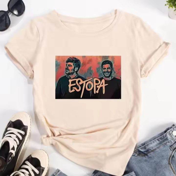 Camiseta de Estopa para mujer, top japonés Y2K para chica, ropa con gráfico de cómic y2k - 1