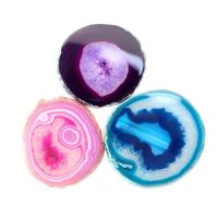1 Uds. Losa de ágata roja, azul y púrpura de 70-90g, posavasos de cristal Mineral de amatista, borde galvanizado, rebanada de ágata geoda - details 15