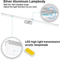 Lámpara LED de 32W Lámpara de espejo Aplique Blanco Frio 6000K Luz natural para Espejo Muebles de Maquillaje Aparato Montado en la Pared, Negro, 120CM - details 13