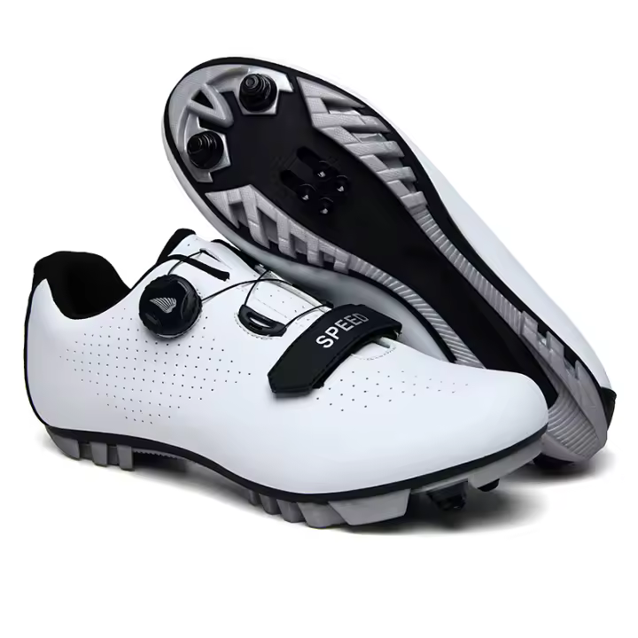 Zapatillas de ciclismo de alta calidad para hombre, zapatos de montaña con tacos para bicicleta de montaña, zapatillas planas de carreras para mujer, zapatos Spd para bicicleta de montaña - 1