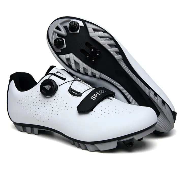Zapatillas de ciclismo de alta calidad para hombre, zapatos de montaña con tacos para bicicleta de montaña, zapatillas planas de carreras para mujer, zapatos Spd para bicicleta de montaña - 1