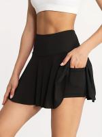 Siéntete genial mientras juegas al tenis: falda deportiva de yoga con pantalones cortos incorporados y bolsillos laterales - details 30