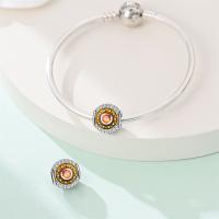 Abalorio de Plata de Ley 925 auténtica, colgante de estrella, Luna y sol brillante, compatible con Pulseras originales, collar DIY para mujer, regalo de joyería - details 4