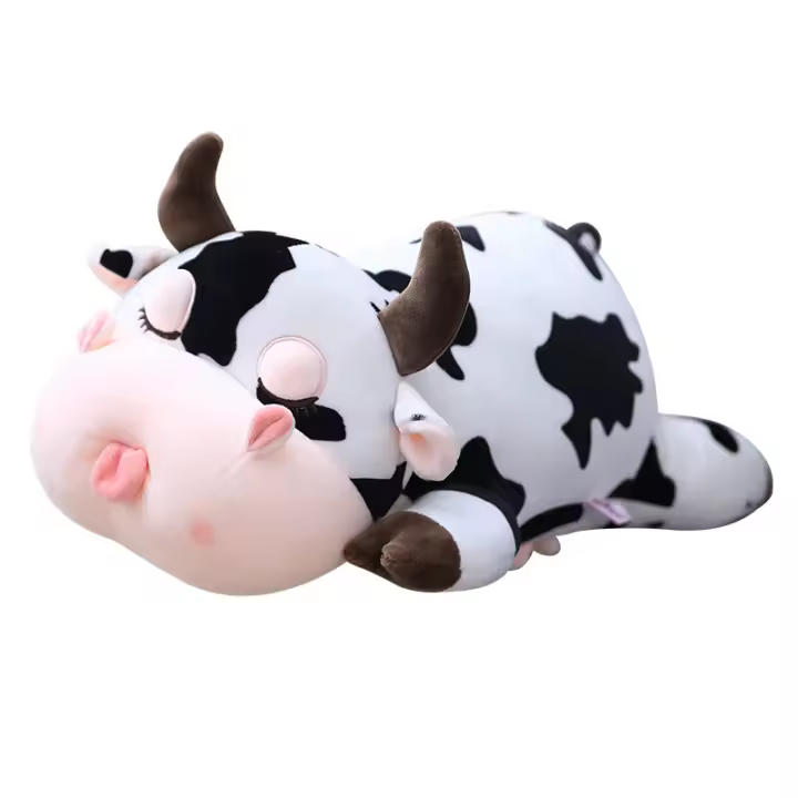 Almohada de vaca suave y elástica de felpa, regalo creativo - 1
