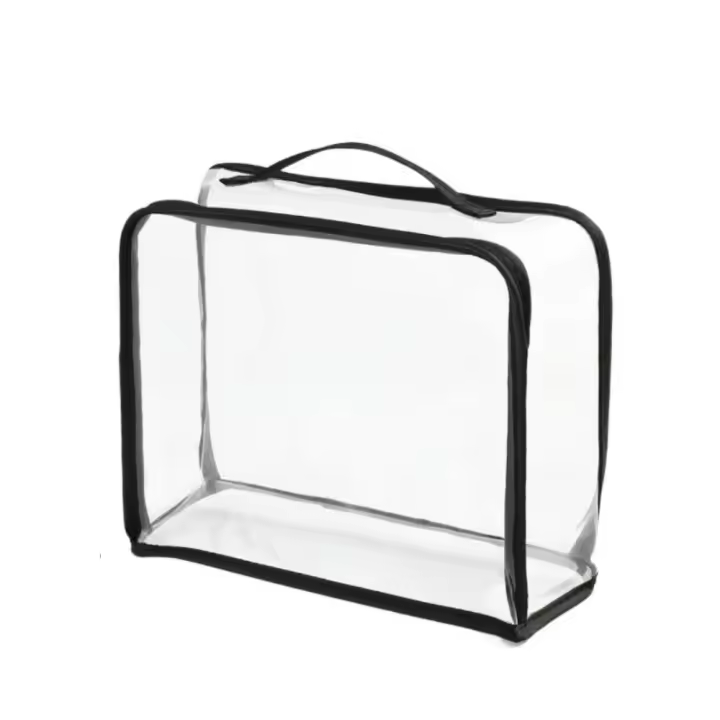 Bolsas de polvo de PVC resistentes, impermeables, a prueba de humedad, bolso de mano con cremallera, bolsa de maquillaje transparente a prueba de polvo, viaje - 1