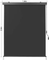 Toldo Vertical retráctil para balcón, pantalla de privacidad con manivela Manual, resistente al viento y a los rayos UV - details 12