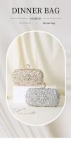 Bolso de Noche de Diamantes Hecho a Mano Bolso de Mano con Reloj de Diamantes para Mujer - details 0