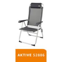 Silla Plegable reclinable 5 Posiciones, Antivuelco, con cojín, Respaldo Alto y reposabrazos, Resistente: Peso máx. 110kg, Material Textileno y Aluminio, Medidas 44x55x101cm (63028) - details 2