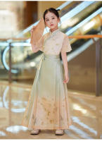 Falda Ma Mian, conjunto Hanfu de verano para niños, disfraz Tang mejorado de estilo chino para niña antigua, novedad de 2025 - details 9