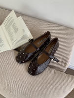 Retro Gypsy Star zapatos de ballet remachados nueva hebilla de una palabra con boca poco profunda zapatos Mary Jane - details 12