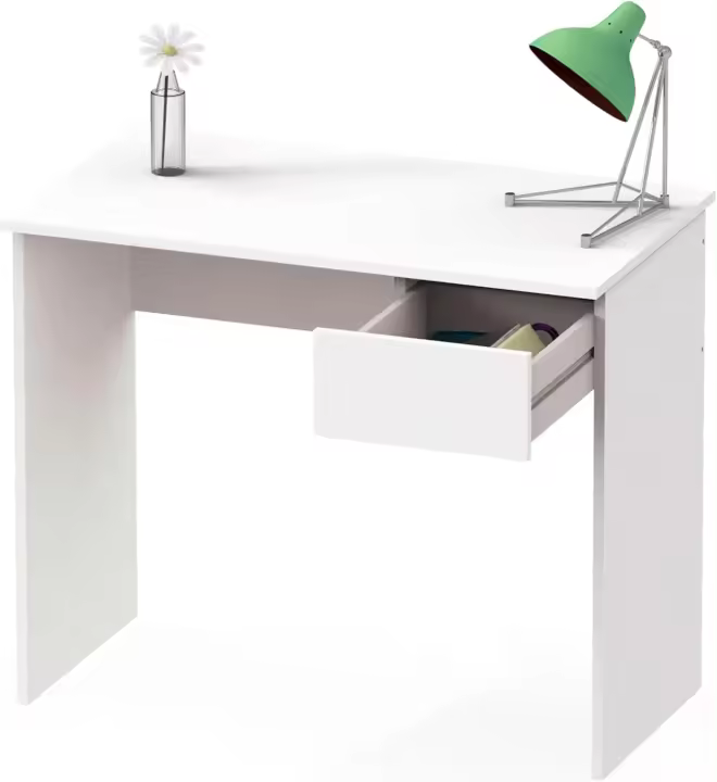 Mesa de Ordenador de Espacio Grande 75x90x50cm Cajón Oficina Habitación Juvenil Escritorio - 1