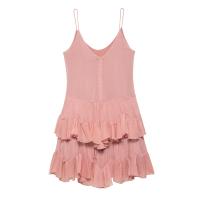 PB & ZA2025 estilo de vacaciones en la playa, vestido suelto decorativo en capas con espalda descubierta, Falda corta, novedad de verano, ropa de mujer - details 2