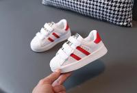 Niños y niñas zapatos deportivos, diseño de moda zapatos casuales antideslizantes, transpirables con gancho, blanco, uso al aire libre, simple y conveniente - details 10