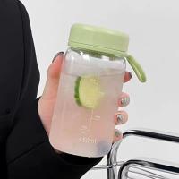 Taza de plástico transparente de 450ml, cuerda de elevación, botellas de agua y leche a prueba de fugas, botella de agua potable portátil a prueba de polvo, té de burbujas - details 11
