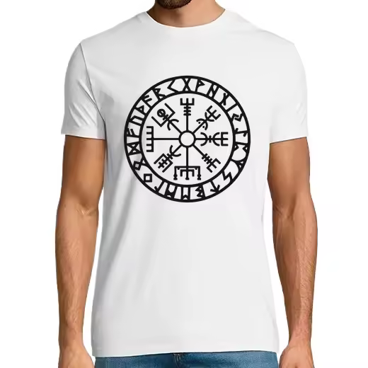 vegvisir negro Camisetas hombre clásica premium de vikingos - 1