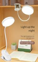 Lámpara de mesa portátil con 3 modos de atenuación, luz de protección ocular, luz nocturna recargable por USB con abrazadera plegable, soporte de estudio, lámparas de escritorio - details 4