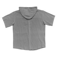 Camisa de lino y algodón de manga corta para hombre, informal, color sólido, con capucha, talla grande, ropa de hombre - details 13