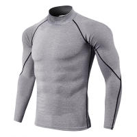 Camiseta Deportiva Para Hombre Secado Rápido Camiseta De Correr Con Manga Larga Compresión Para Gimnasio Fitness Rashguard - details 8
