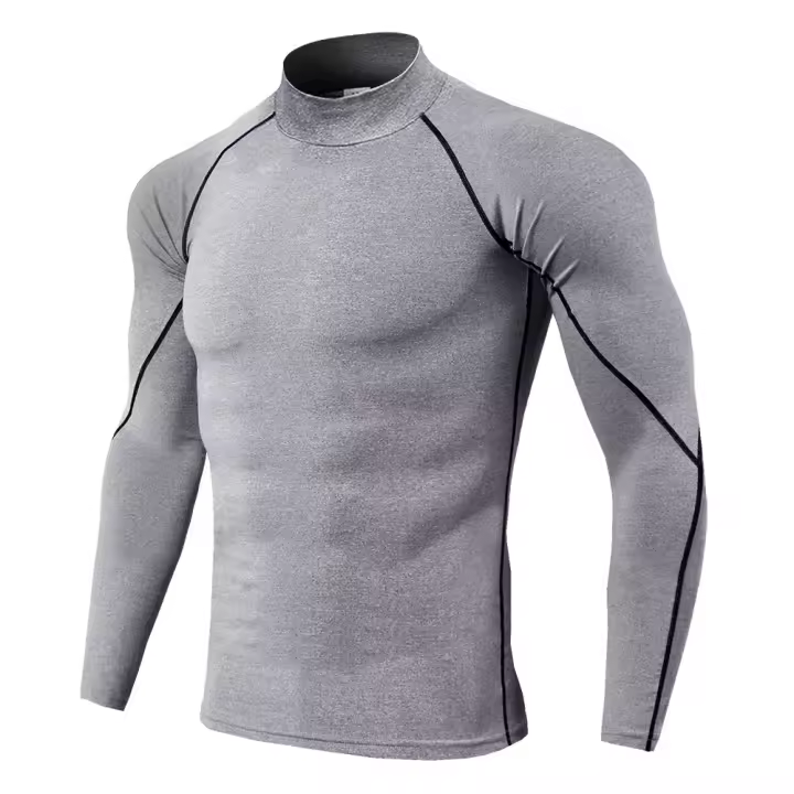 Famgem Camiseta Deportiva Para Hombre Secado Rápido Camiseta De Correr Con Manga Larga Compresión Para Gimnasio Fitness Rashguard - 1