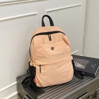 Mochila deportiva de nailon pequeña y sencilla, bolso de hombro de Color sólido de estilo coreano, bolso de mano, mochila Retro para niñas - details 21