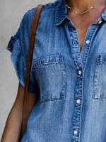 Vestido midi de verano de manga corta casual para mujer - details 2