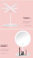 Espejo de Vaneo Recargable HD con Luz LED 3 Niveles de Color de Luz Ajustables, 360 Grados de Rotación, 5X de Ampliación - details 7